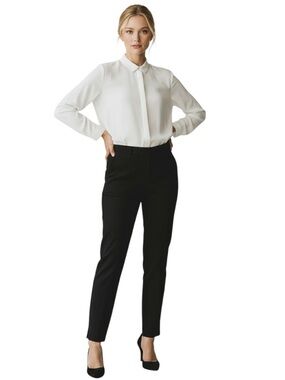 Reitmans Women’s Black Work Pants Size 13 Ankle Slit Trousers